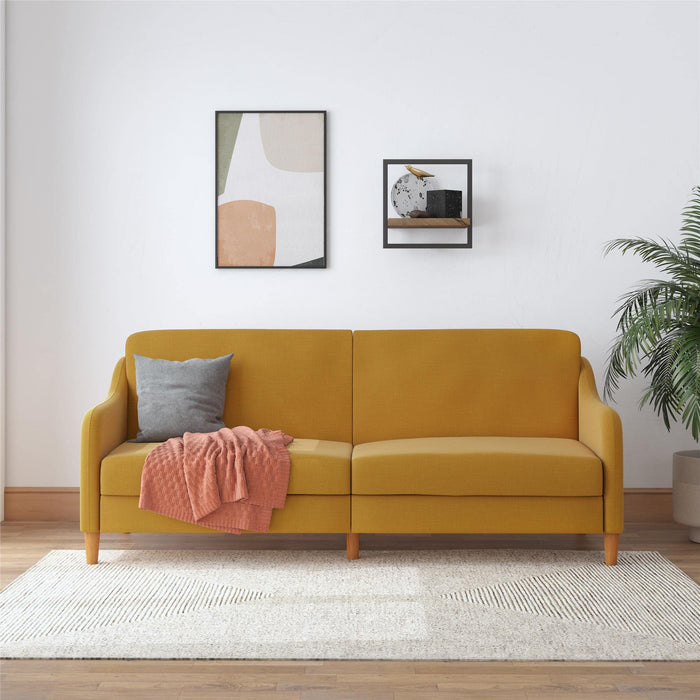 DOREL HOME 3 Seat Sofa MUSTARD LINEN Linen 1,955.80 (W) x 825.50 (D) x 838.20 (H) mm