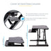 StarTech.com Height Adjustable Ergonomic Corner Sit Stand Desk Converter with Keyboard Tray 35 x 21 Inches Large Surface