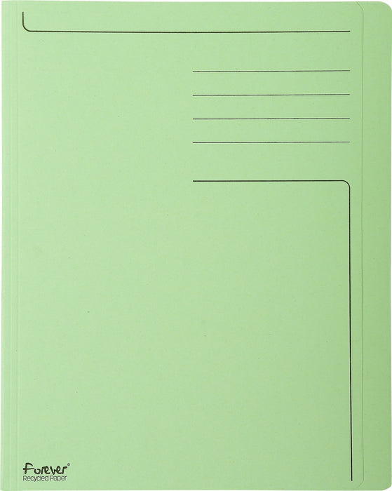 Exacompta Forever Square Cut Folder A4 Green Manila 280 gsm Pack of 100