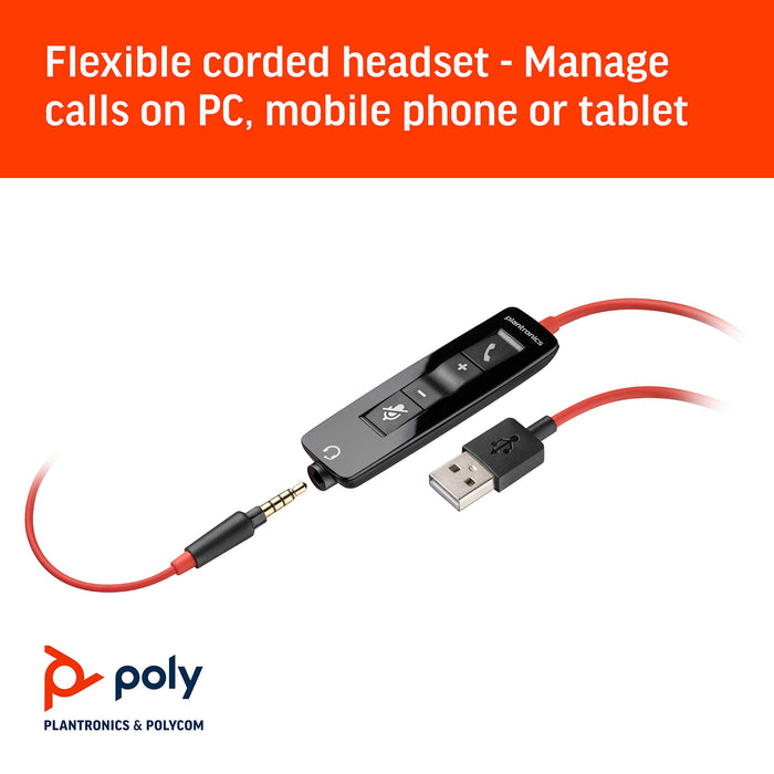 Poly Blackwire 5210 USB-A Wired Headset