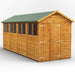 Power Garden Shed 166PADD Golden Brown 16x6