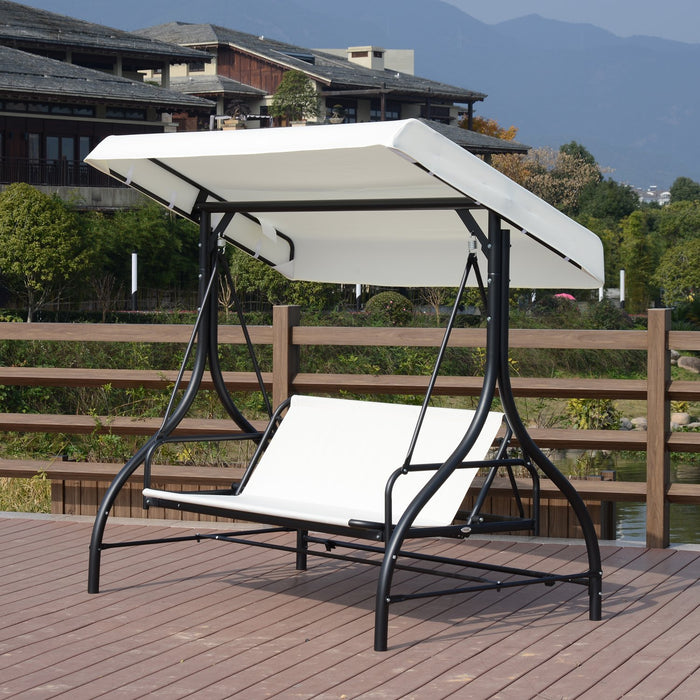 OutSunny Swing Bench Heavy Duty Cream