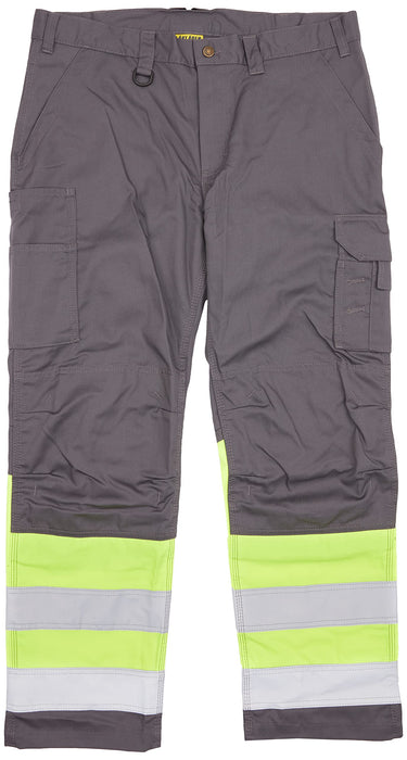 BLÅKLÄDER Trousers 15641811 Cotton, PL (Polyester) Mid Grey, Yellow Size 39S