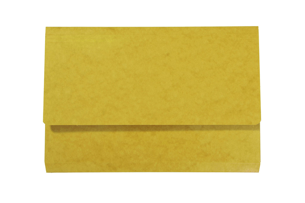 Exacompta Iderama Document Wallet 6503Z Card 35.7 (W) x 24.5 (D) x 0.4 (H) cm Yellow Pack of 10