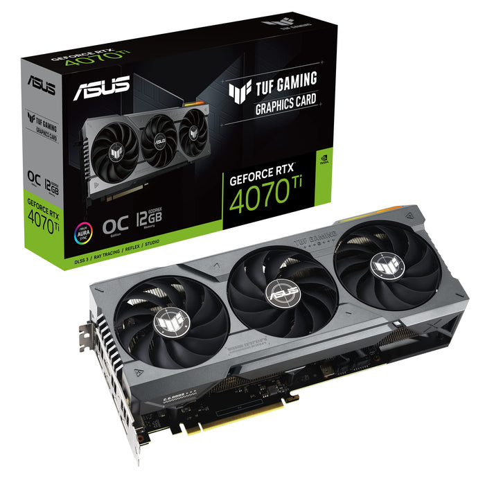 ASUS TUF Gaming GeForce RTX 4070 Ti - OC Edition - graphics card - GeForce RTX 4070 Ti - 12 GB GDDR6X - PCIe 4.0 - 2 x HDMI, 3 x DisplayPort