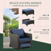 OutSunny Set Rattan Sofa Deep Coffee