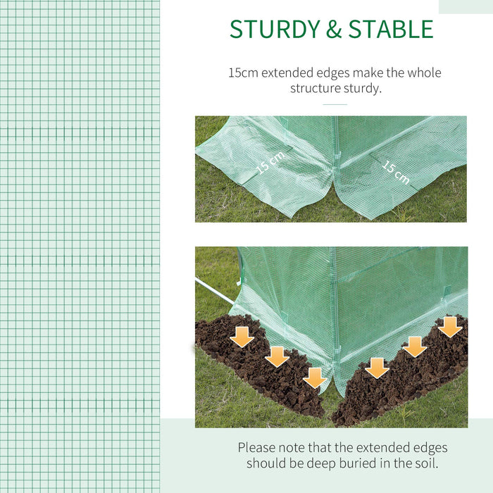 OutSunny Tunnel Greenhouse Outdoors Waterproof Green 3000 mm x 6000 mm x 2000 mm