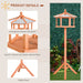 PawHut Bird Feeder Natural 400 mm x 1130 mm