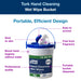 Tork Fleece, Polyester, Viscose Hand Cleaning Wet Wipes W14 with Handy Bucket 15.7 m x 135 mm White Pack of 58