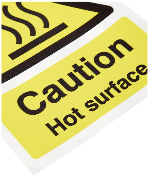 Catering Sign Hot Surface Vinyl 20 x 15 cm