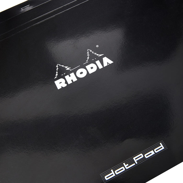 Rhodia Notepad 38559C A3+ Dotted Stapled Top Bound Cardboard Soft Cover Black Perforated 160 Pages