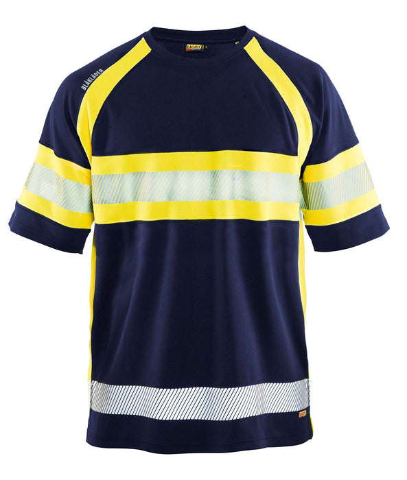 BLÅKLÄDER T-shirt 33371051 PL (Polyester) Navy Blue, Yellow Size XS