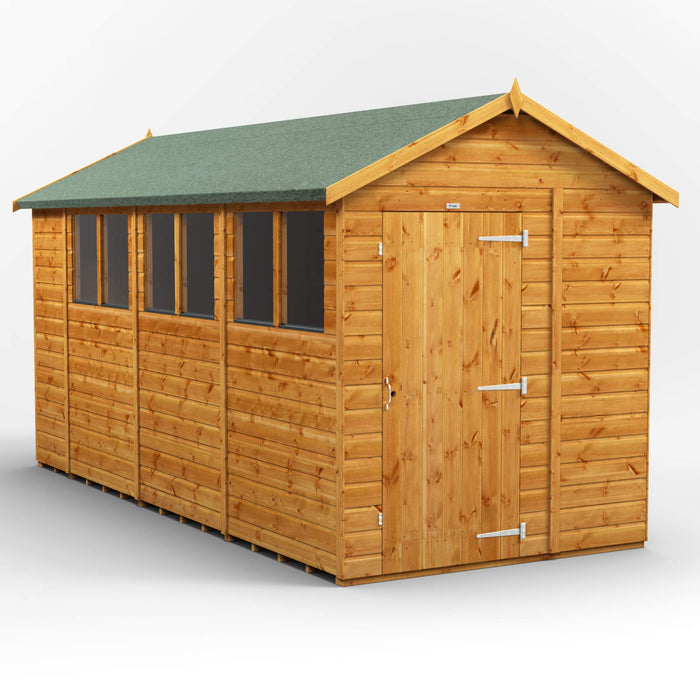 Power Garden Shed 146PA Golden Brown 14x6