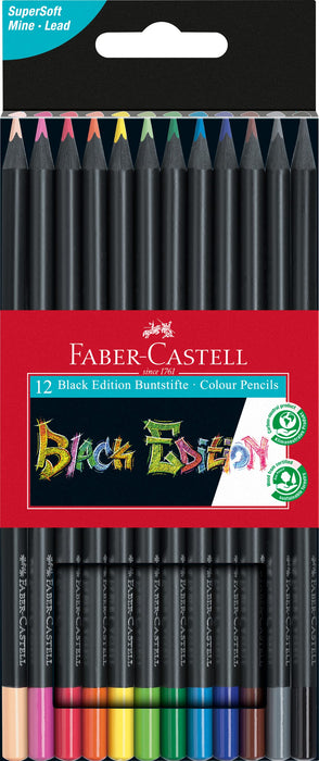 Faber-Castell Colouring Pencils Black Edition 116412 Black Pack of 12