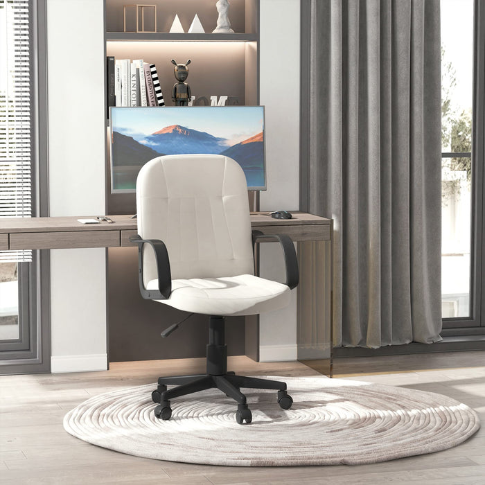 HOMCOM Office Chair 5550-3478CW Creamy White 60 (W) x 59.5 (D) x 104 (H) mm