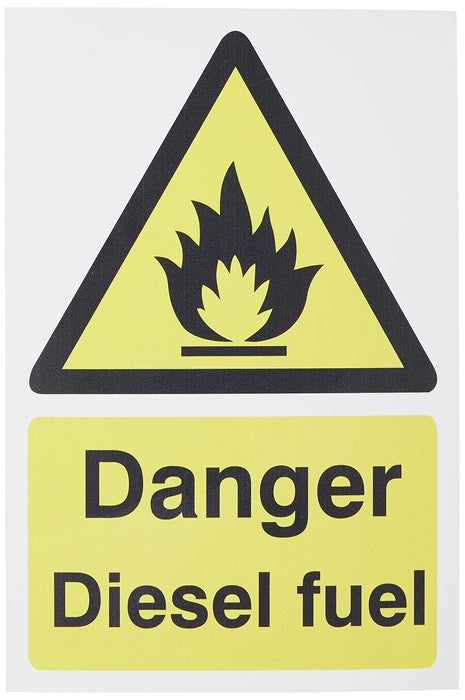 Warning Sign Diesel Fuel Plastic 30 x 20 cm