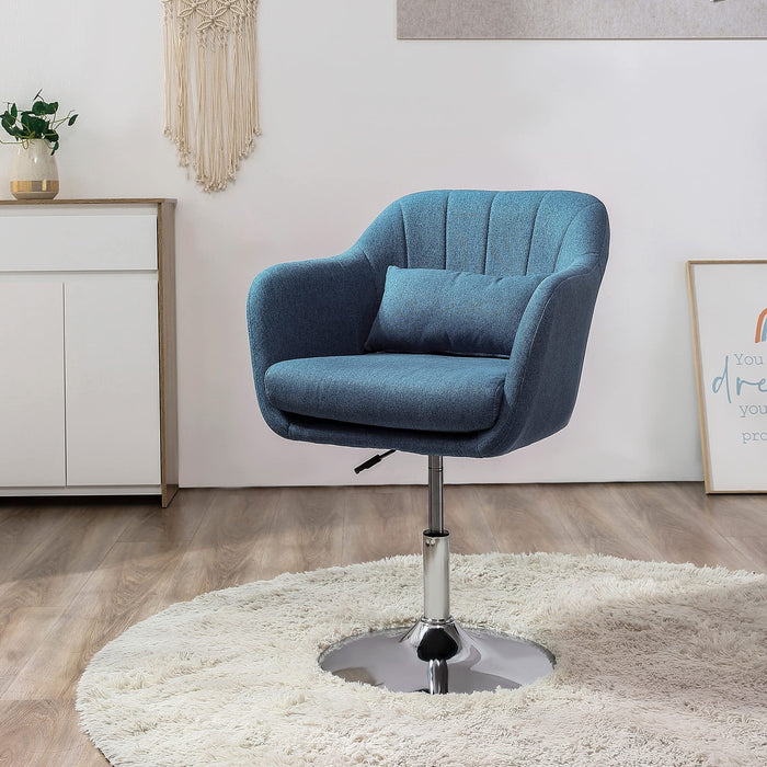 HOMCOM Swivel Chair for Lumbar Support Blue