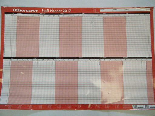 Viking Staff Planner 2024 Paper Red English