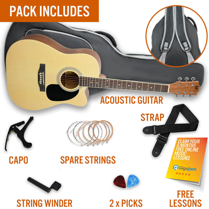 3rd Avenue Acoustic Guitar Set Natural