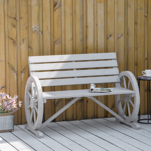 OutSunny Bench 590 x 1,055 x 750 mm Fir Wood Charcoal grey