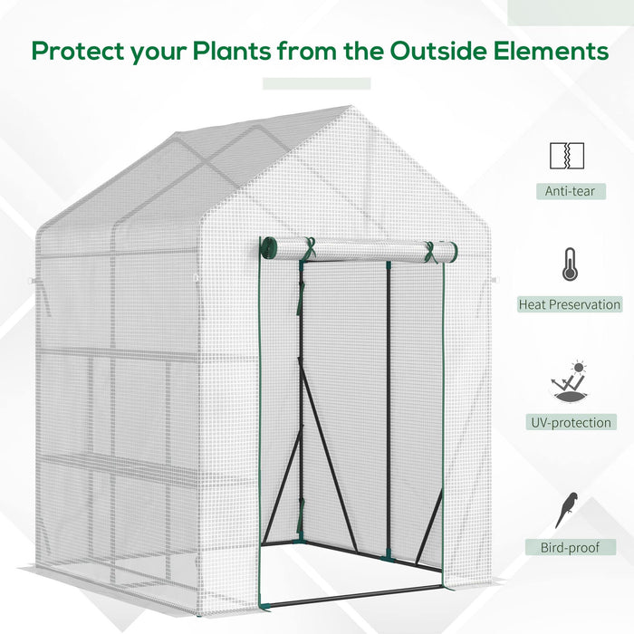 OutSunny Greenhouse Green 143 x 143 x195 cm