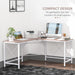 HOMCOM L Shaped Desk White 1,500 x 760 mm