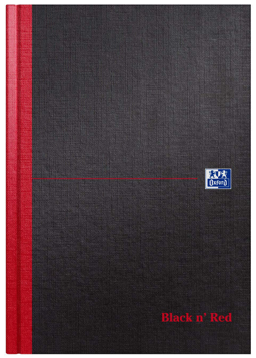 OXFORD Notebook Black n' Red B5 Ruled Casebound Cardboard Black, Red 192 Pages