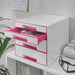 Leitz WOW Drawer Unit 4 52132023 A4+ Plastic Pink 28.7 x 36.3 x 27 cm