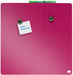 Nobo Mini Wall Mountable Magnetic Whiteboard Tile 1903803 Lacquered Steel Frameless 360 mm x 360 mm Pink