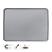 Nobo Small Desktop or Wall Mountable Magnetic Whiteboard QB05742C Lacquered Steel Silver Slim Frame 580 x 430 mm Grey