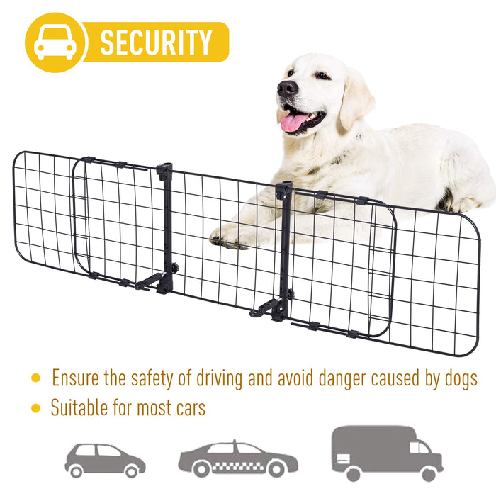 PawHut Pet Car Barrier Black 1450 mm x 300 mm