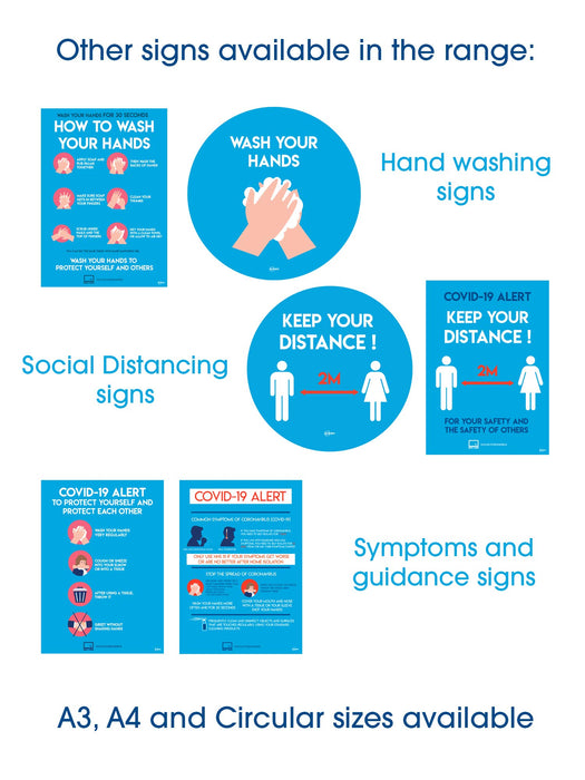 Avery COVID-19 Social Distancing Label 210 x 297 mm Blue 2 Labels