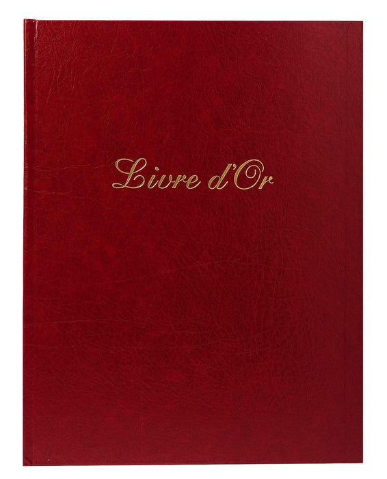 Exacompta Guest Book Cardboard, Leather Red 4715E 23 (W) x 27 (D) x 3.8 (H) cm