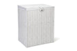 ARPAN Laundry Basket WB-9358-MWT Plastic White 48.6 cm With Removable Lid M