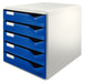 Leitz Desktop Drawer Unit 5 52800035 A4 Maxi Polystyrene, Plastic Blue 28.5 x 35.5 x 29 cm