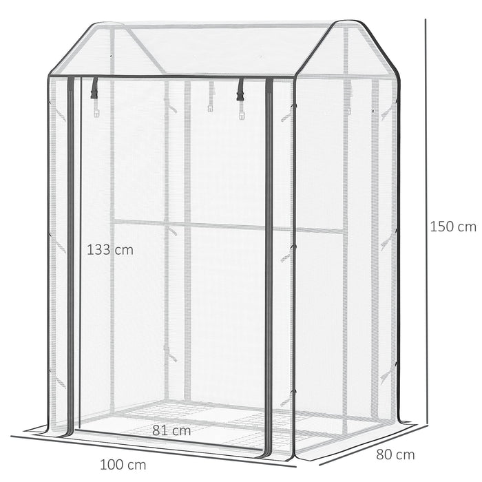 OutSunny Greenhouse 0.8 x 1 x 1.5 m White