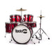 PDT RockJam 5-Piece Junior Drum Set Red