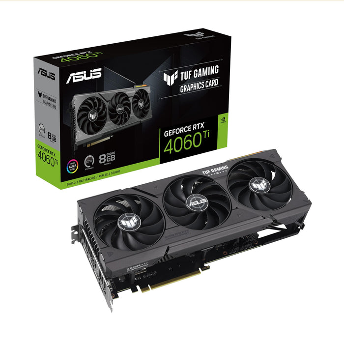 ASUS TUF Gaming GeForce RTX 4060 Ti 8GB - Graphics card - GeForce RTX 4060 Ti - 8 GB GDDR6 - PCIe 4.0 - HDMI, 3 x DisplayPort - box