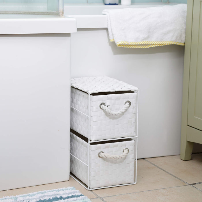 ARPAN Storage Cabinet with 2 Drawers Polypropelene White 18 x 25 x 33 cm