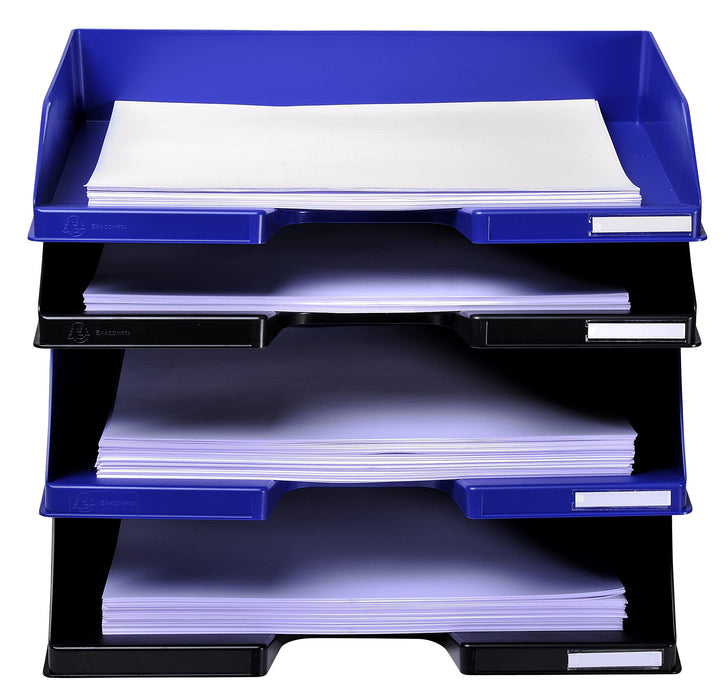 Exacompta Letter Tray Maxi Combo Landscape Blue 36.5 x 25.5 x 10.3 cm