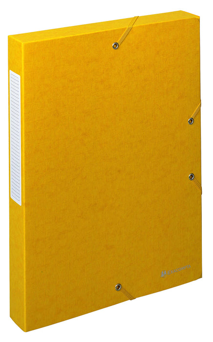 Exacompta Filing Box 50819E A4 Yellow Glossy Card 25 x 33 cm Pack of 10