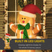 HOMCOM Christmas Gingerbread Man Inflatable Multicolour 70 x 183 cm