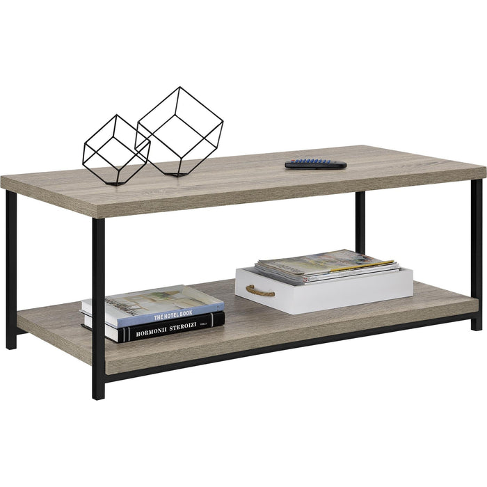 Alphason Rectangular Coffee Table with Grey Oak Coloured MDF Top and Grey Oak Coloured Frame 5049096PCOM 1049 x 500 x 399mm