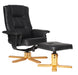 Alphason 360° Swivel Reclining Chair with Footstool, Armrest and Adjustable Seat Drake Recliner Black