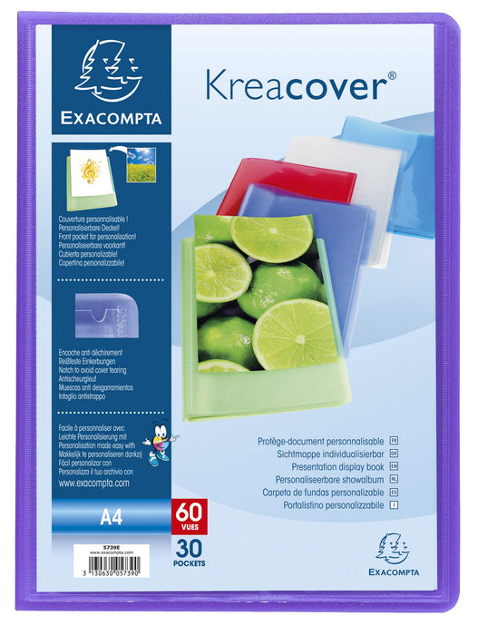 Exacompta Display Book 5739E A4 Assorted 30 Pockets Pack of 12