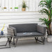 OutSunny Sofa 630 x 1,670 x 660 mm Steel, Rattan, PL (Polyester) Grey