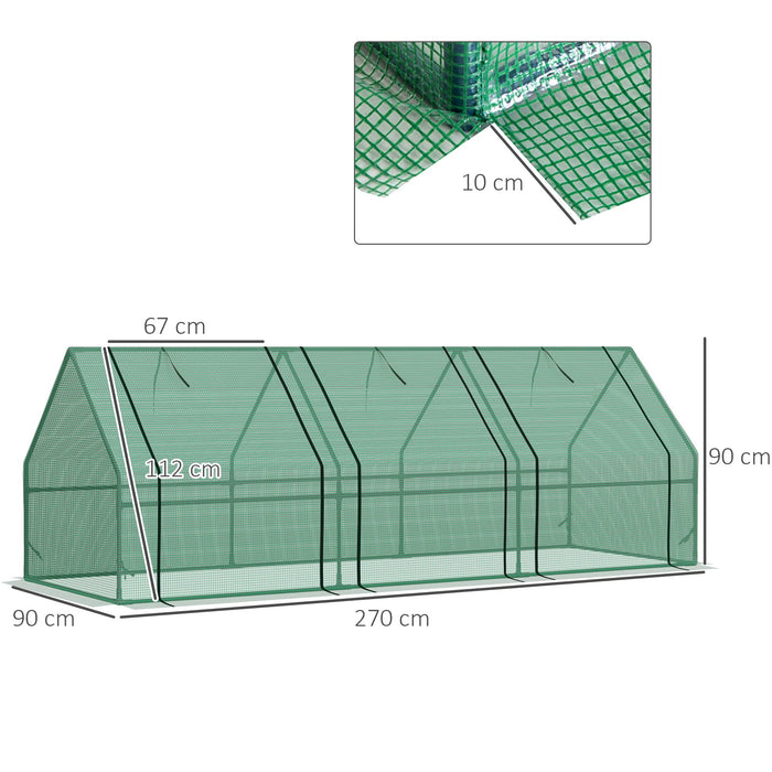 OutSunny Greenhouse Outdoors Waterproof Green 900 mm x 2700 mm x 900 mm