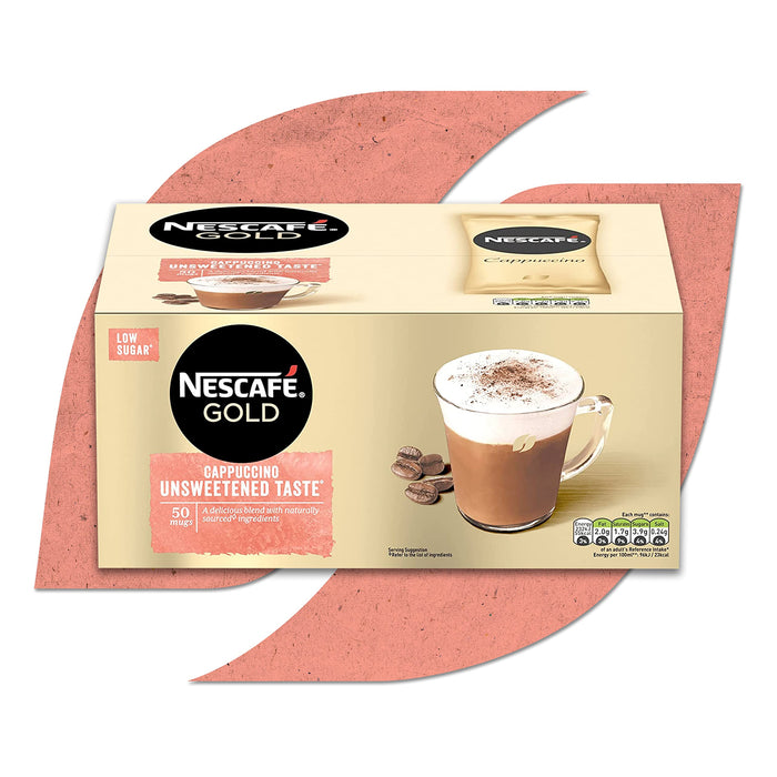 NESCAFÃ‰ Gold Cappuccino Unsweetened Instant Coffee Sachets 14.2 g Pack of 50