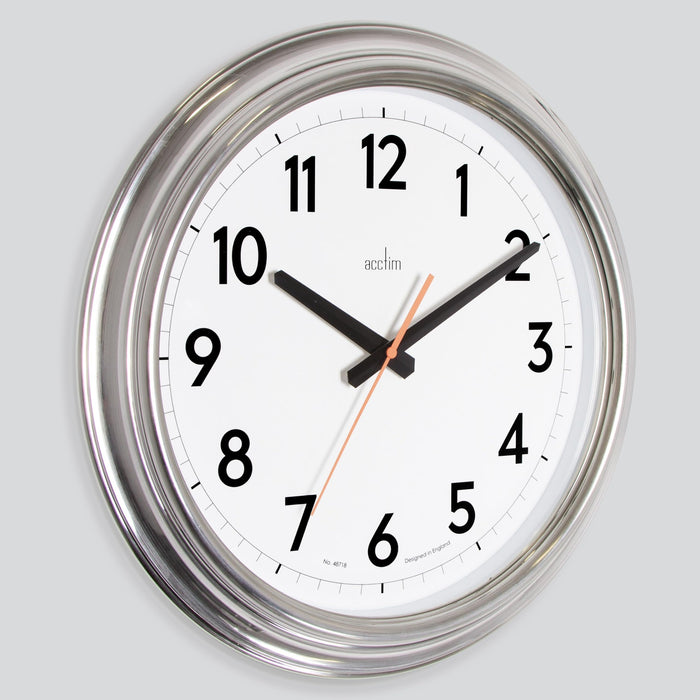 Acctim Analog Clock Chrome 40 x 40 x 5.6 x 40 cm