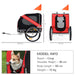 PawHut Pet Trailer Red, Black 730 mm x 1300 mm x 900 mm